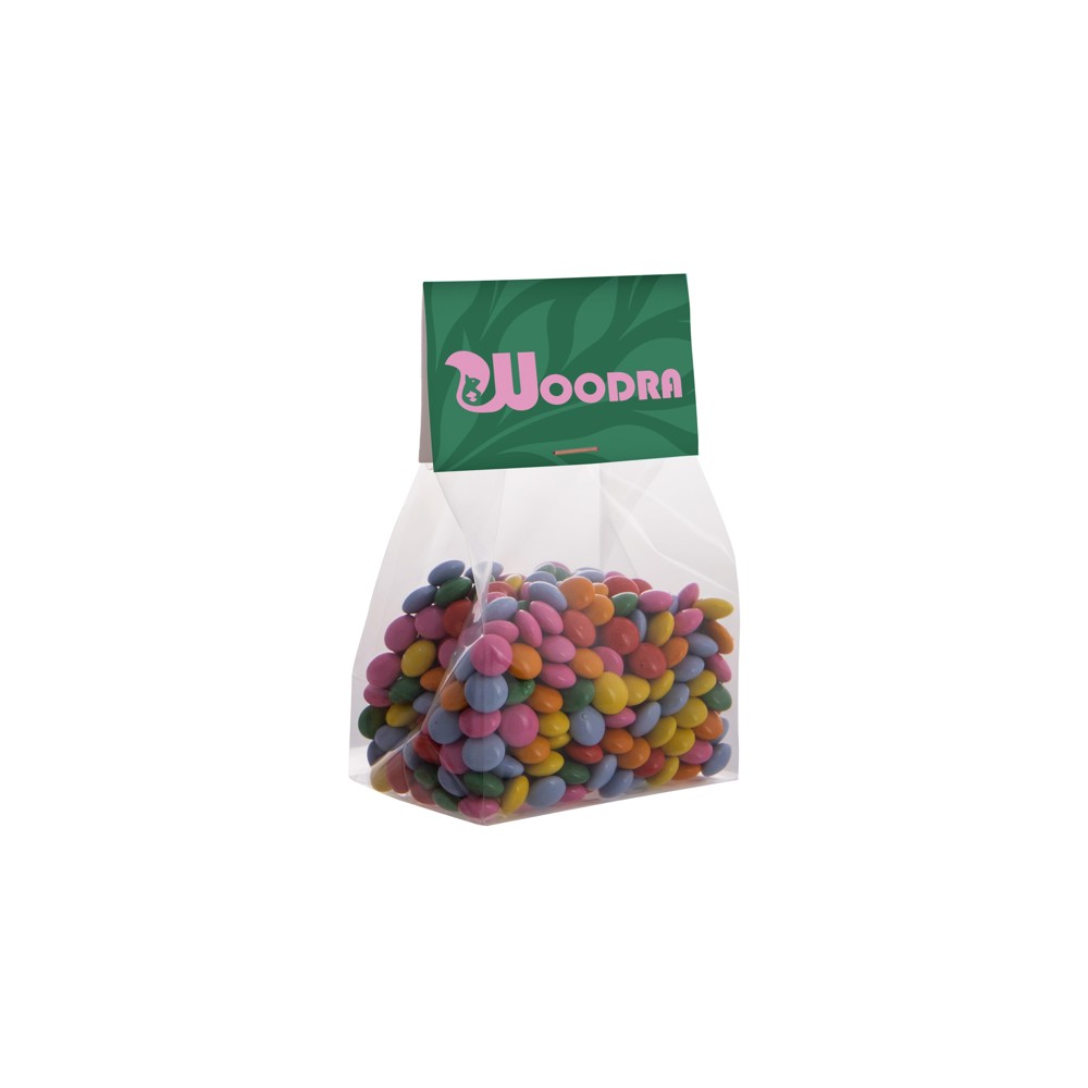 Blokzakje met kopkaartje en 100 gram snoep