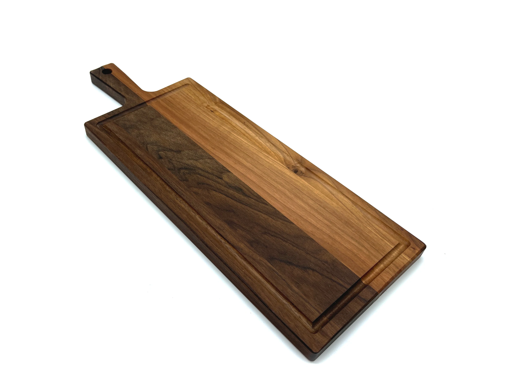 Serveerplank walnoot handvat 48x17 cm
