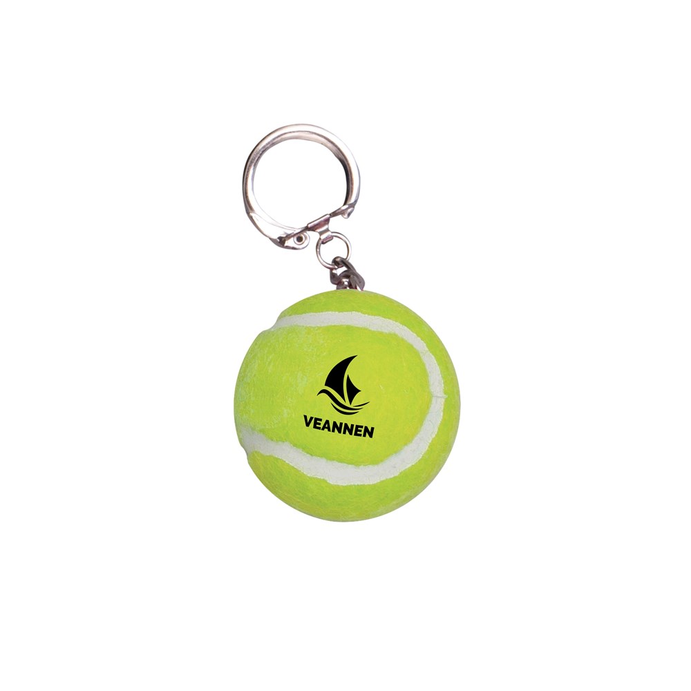 Tennisbal sleutelhanger geel