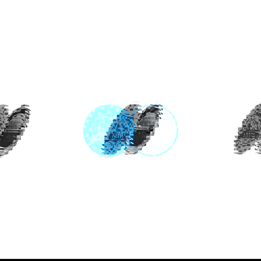 Metalen button 37mm met dubbel gezekerde speld