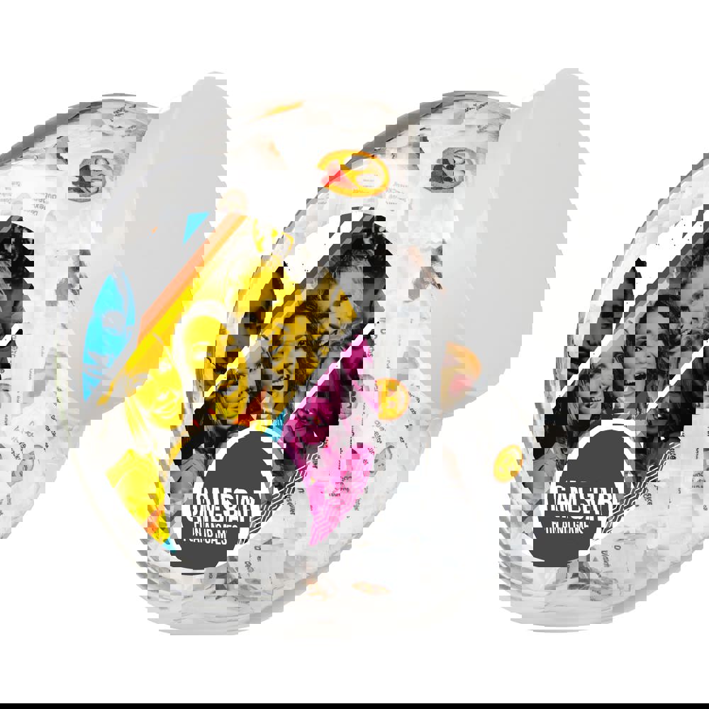 Glazen pot 2 liter, gevuld met snoep