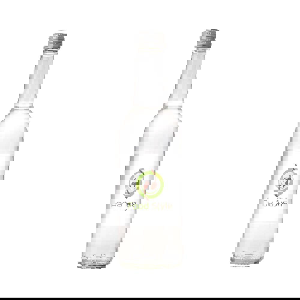 Glazen fles met 330 ml bronwater