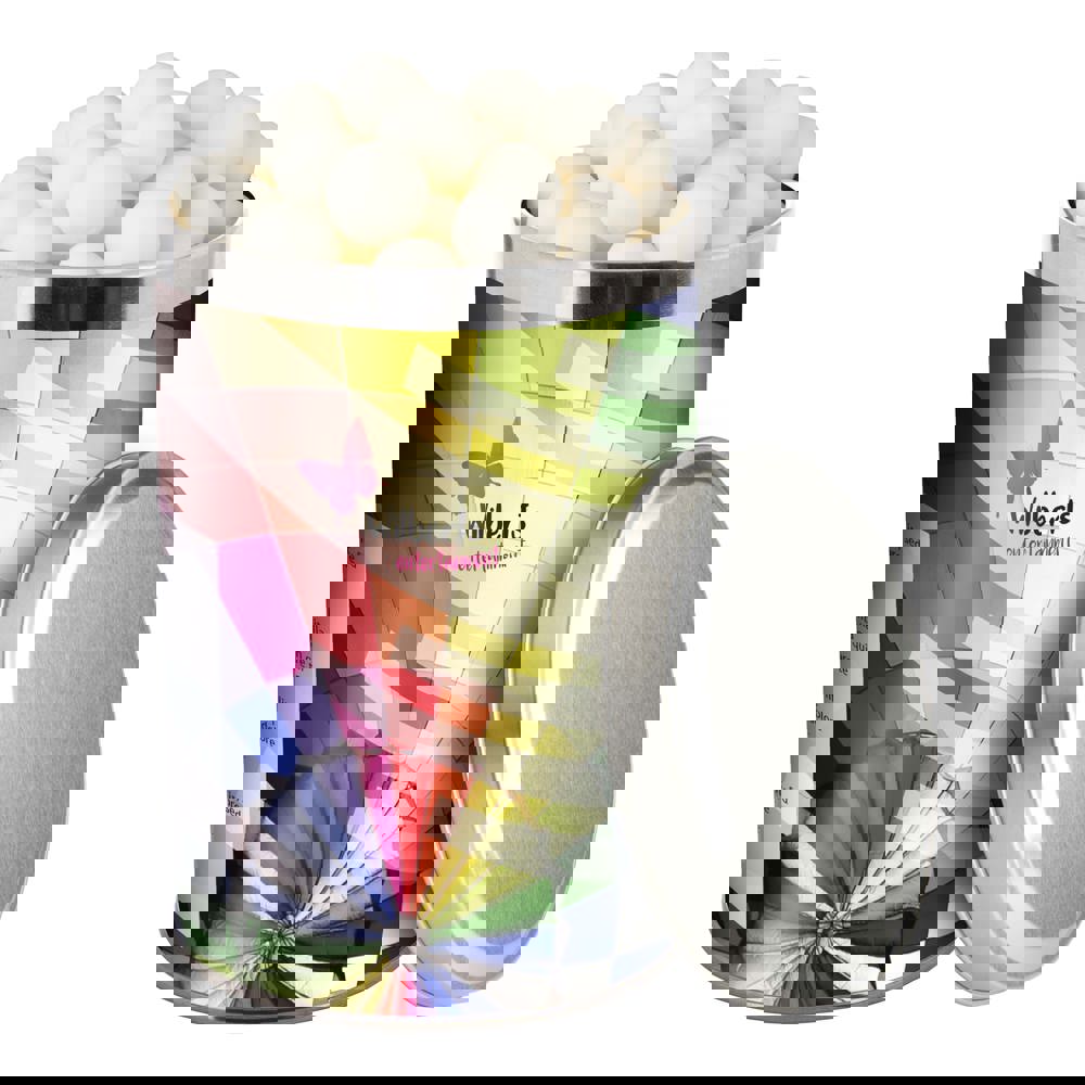 Groot blik 1,3 liter, gevuld met snoep