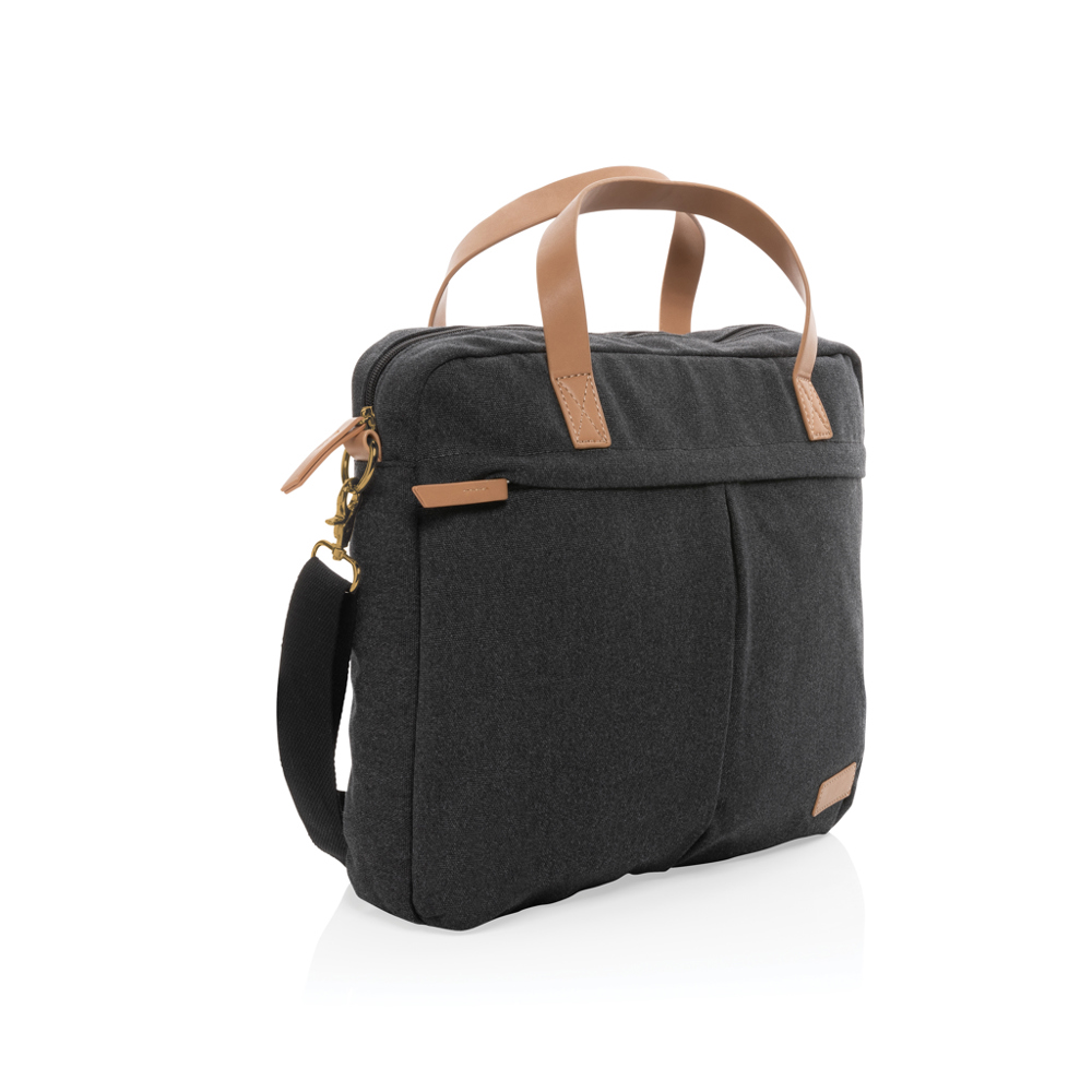Impact AWARE™ 16 oz. recycled canvas laptoptas