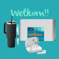 Onboarding merch pakket bedrukken met logo