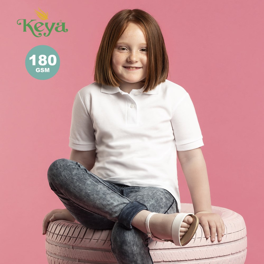 Kinder Wit Polo Shirt "keya" YPS180