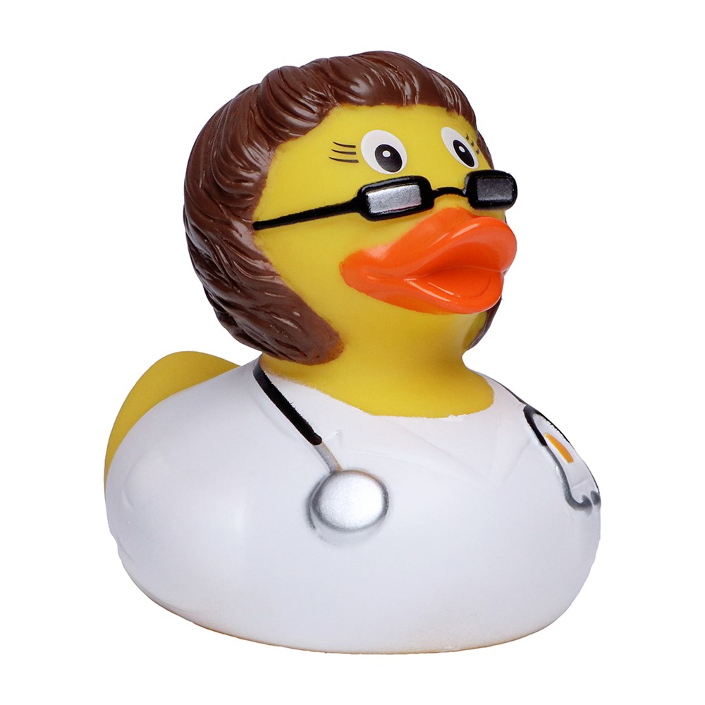 Piepende eend dokter brunette - veelkleurig
