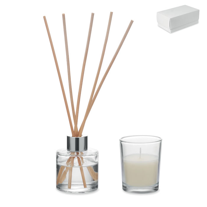 MUSKA SET - Vanille diffuser & kaarsenset