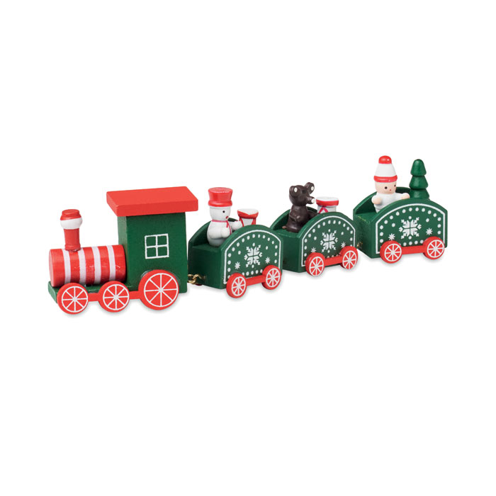 JUNA - Houten decoratie kersttrein