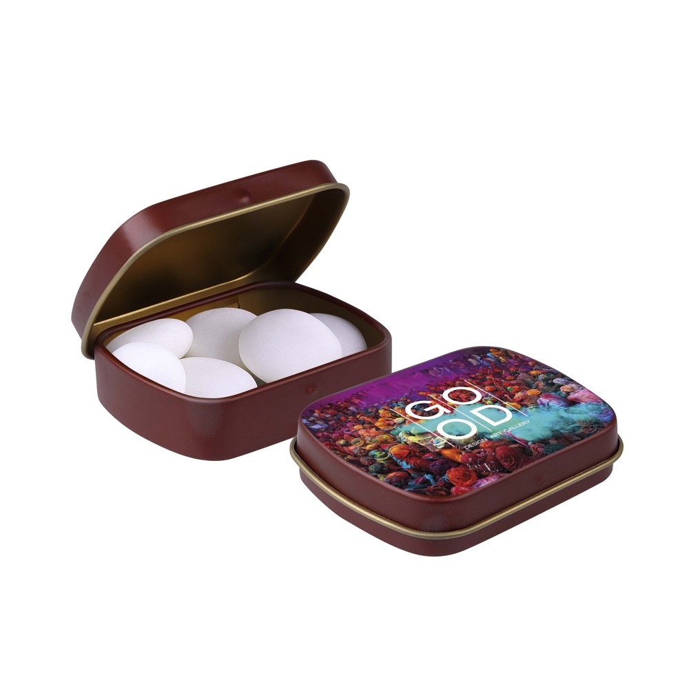 Mini scharnierblikje met Mentos mints