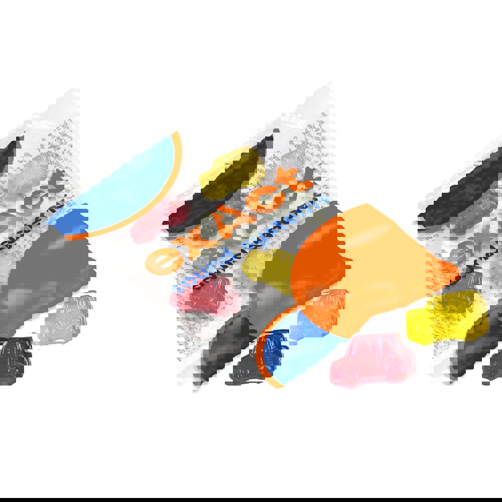 Vruchtengummies in veel standaard vormen