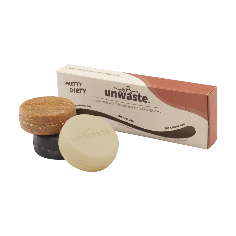 Unwaste Soap Set zeep, scrub en shampoo