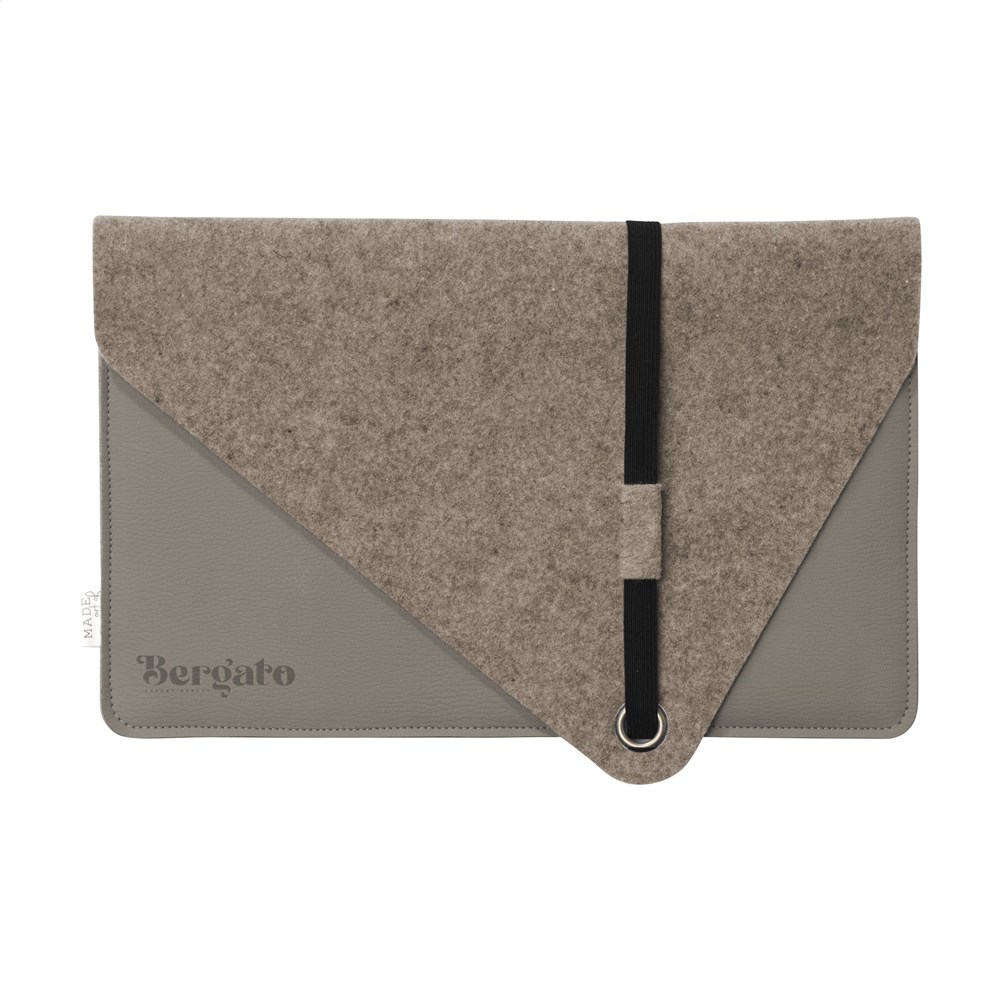 Post impressionisme Kraan Uitverkoop Recycled Felt & Apple Leather Laptop Sleeve 13 inch | Bedrukt met logo |  Joinz