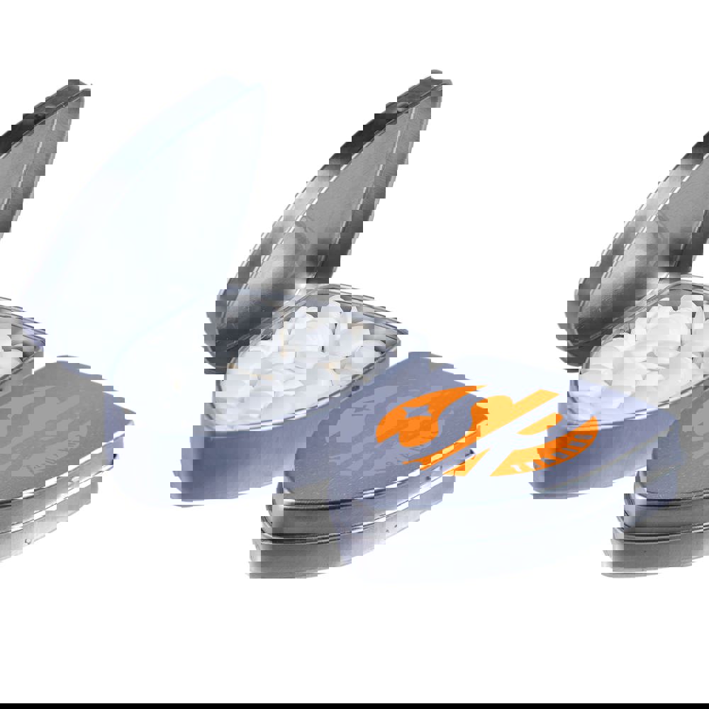 Schildvorm blikje met pepermunt