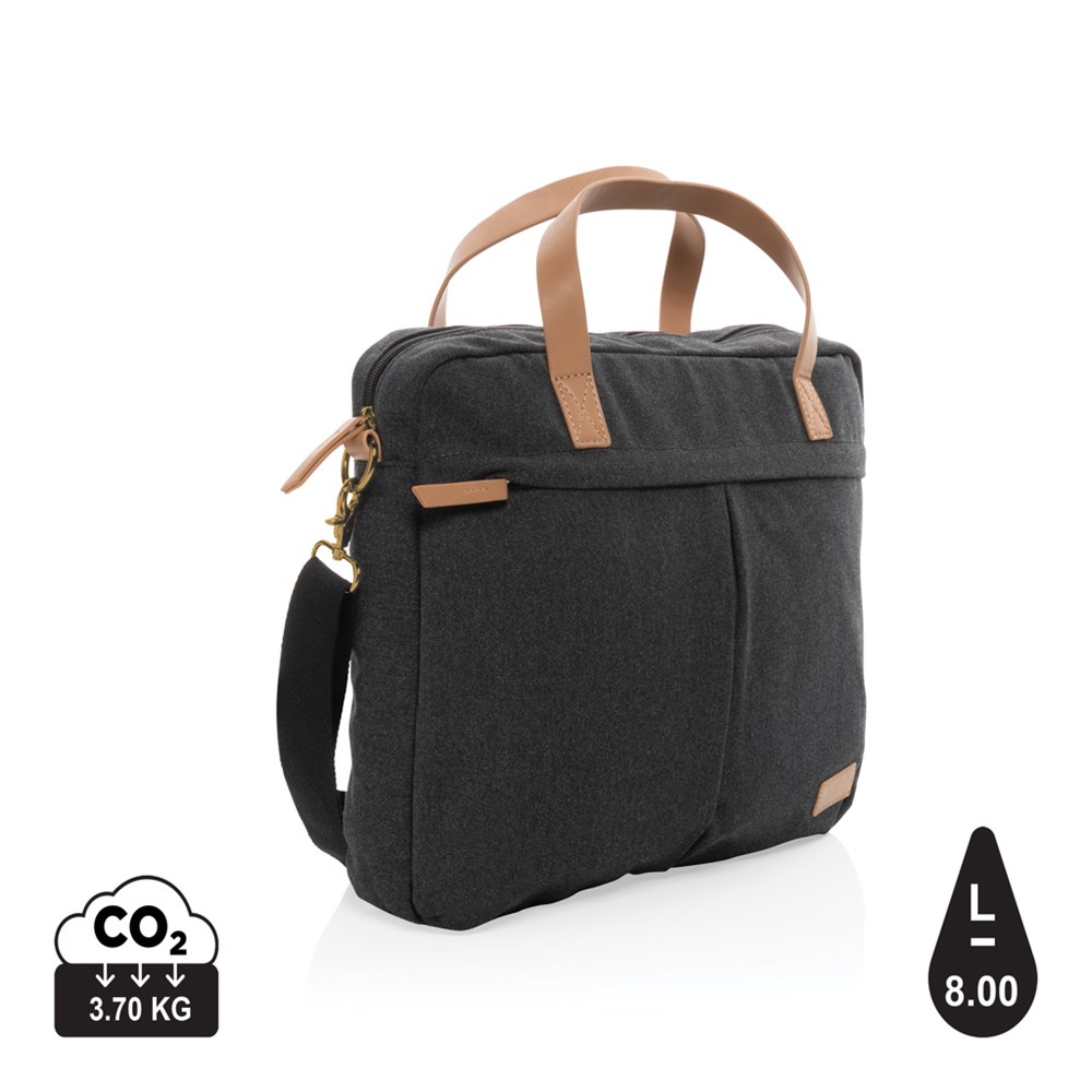 Impact AWARE™ 16 oz. recycled canvas laptoptas