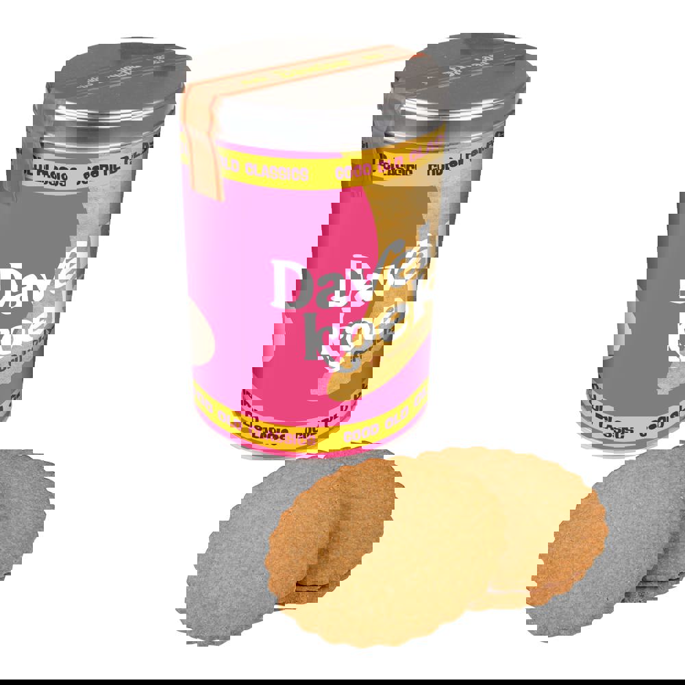 Hoog rond blik Davelaar koeken