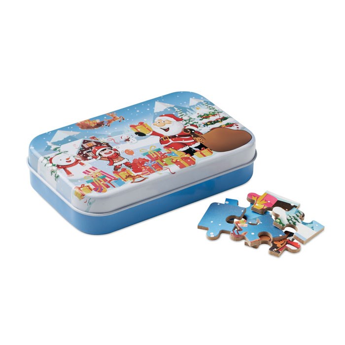 PAZURU - Houten kerstpuzzel in blik