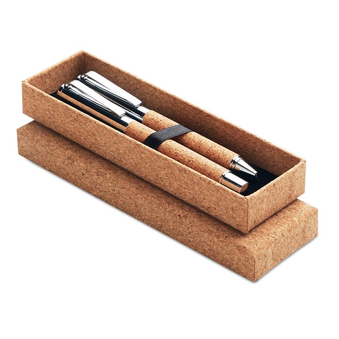 QUERCUS - Schrijfset in kurk giftbox