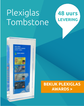 Tombstone plexiglas award bedrukken