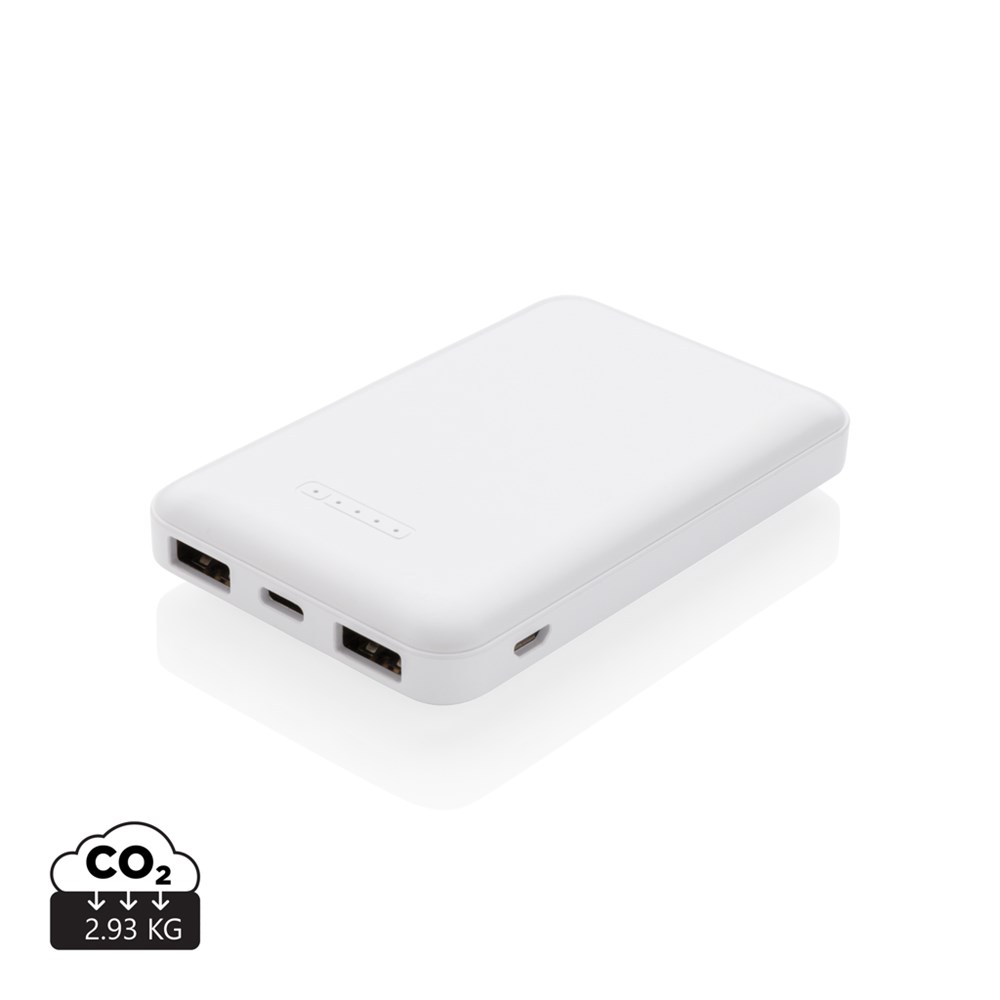5.000 mAh draadloos opladen zakformaat powerbank