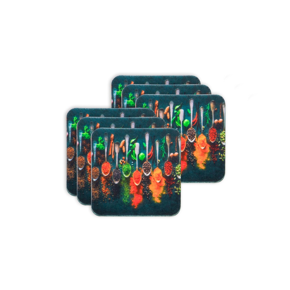 Papillon glasonderzetter set van 6