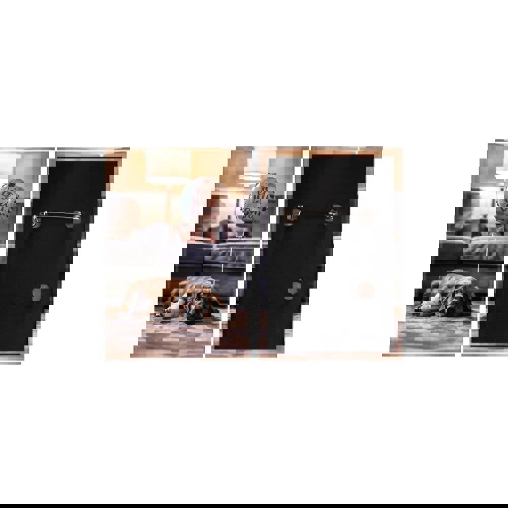 Metalen button, rechthoekig 53x78 mm, achterkant met verticale speld