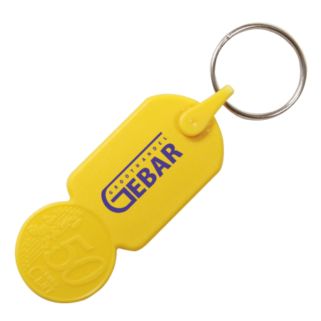 Sleutelhanger winkelwagenmuntje