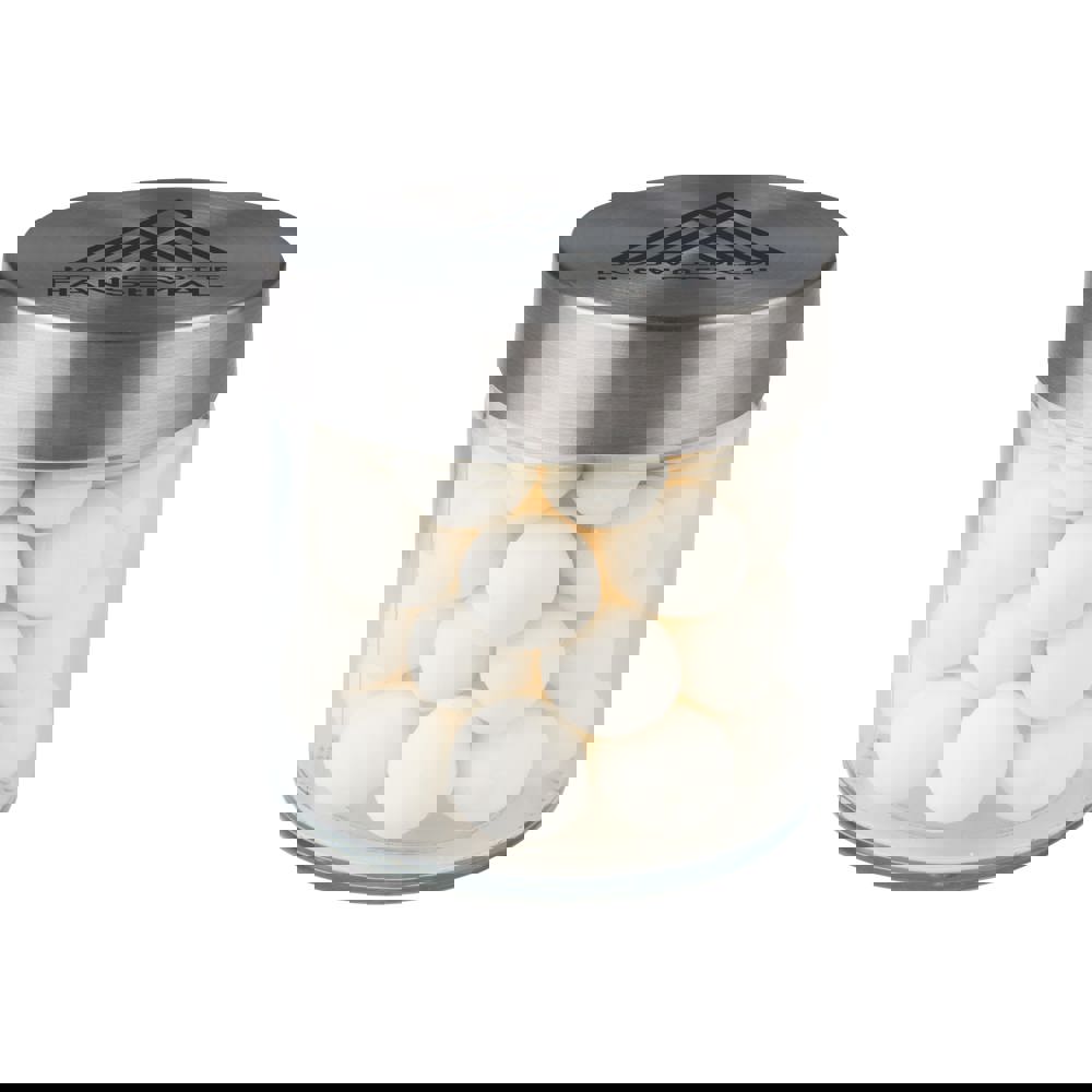 Glazen pot 0,35 liter, gevuld met snoep