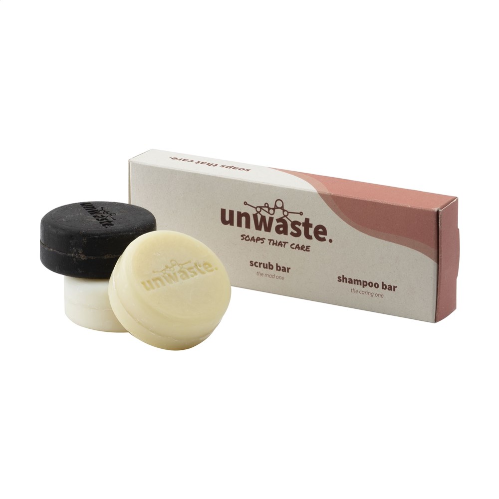 Unwaste Soap Set zeep, scrub en shampoo