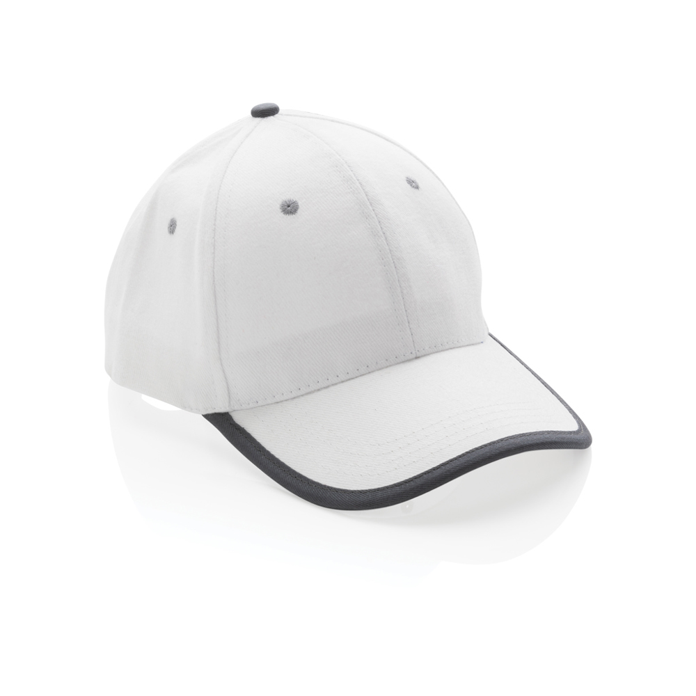 Impact AWARE™ 6 panel 280gr recycled katoen cap met bies