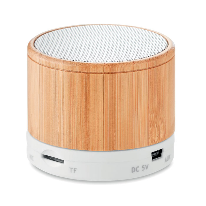 ROUND BAMBOO - Draadloze luidspreker
