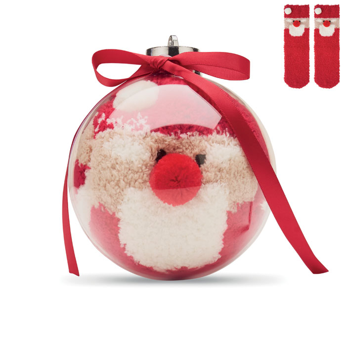 SNUG L - Kerstman sokken balornament