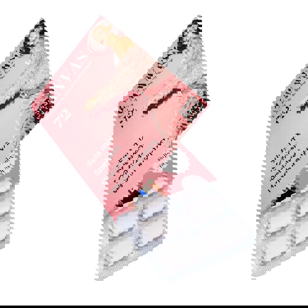 Sleeve met flap en blister met 12 kauwgomtabletten