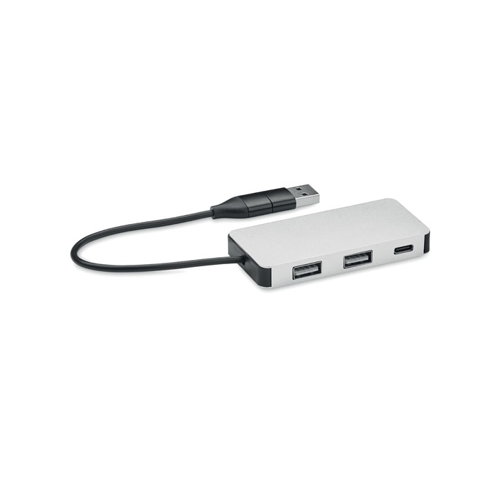 HUB-C - Aluminium USB hub 3 poorten