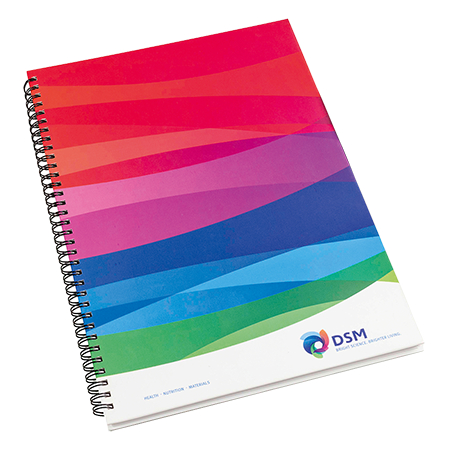 Hardcover notebook Wire-O A5 50 vel, papier beide zijden bedrukt