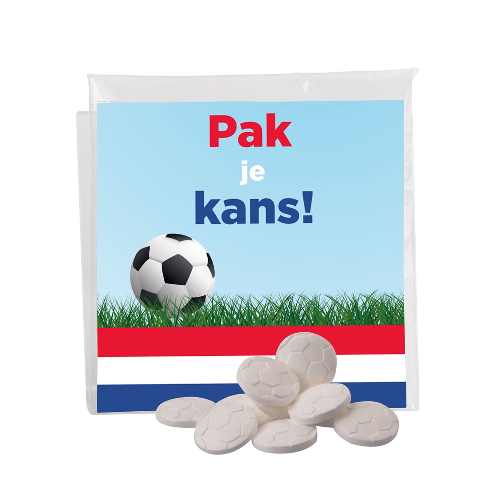 Transparant gevuld zakje met full colour inlay