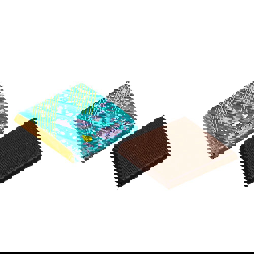 Vierkante napolitain van pure chocolade (vanaf 400 stuks)