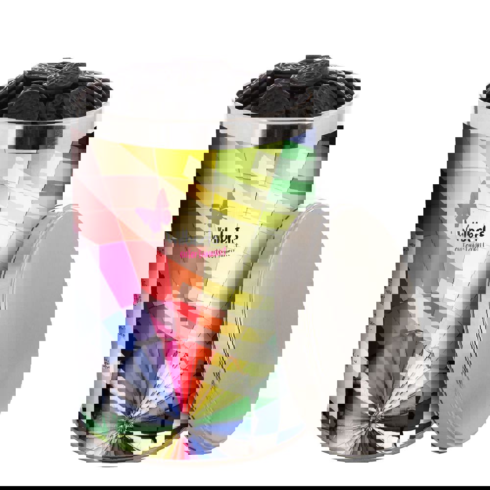 Groot blik 1,3 liter, gevuld met snoep