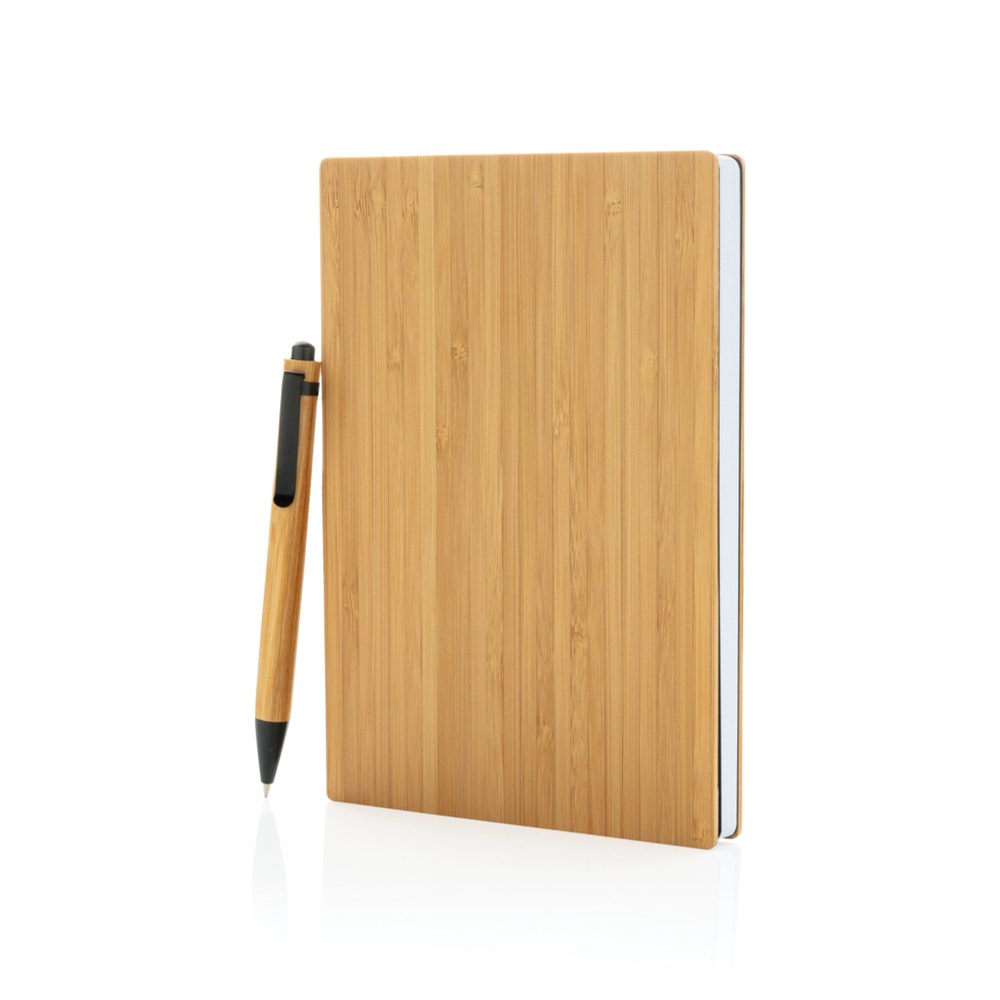 A5 Bamboe notitieboek & pen set