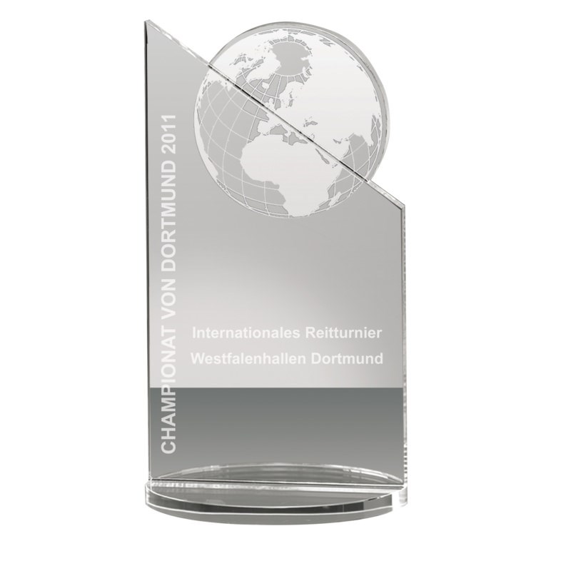 Stijlvolle award met glazen wereldbol | Moon Peak
