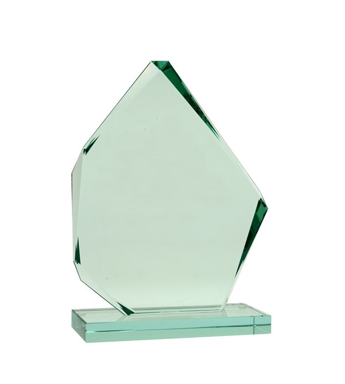 Glazen award met schuin geslepen randen | Summit