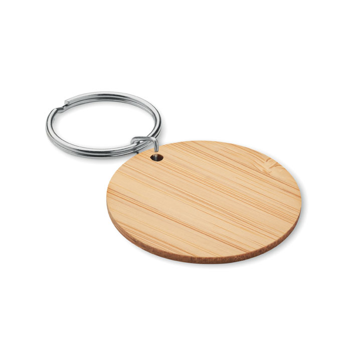 ROUNDBOO - Ronde bamboe sleutelhanger