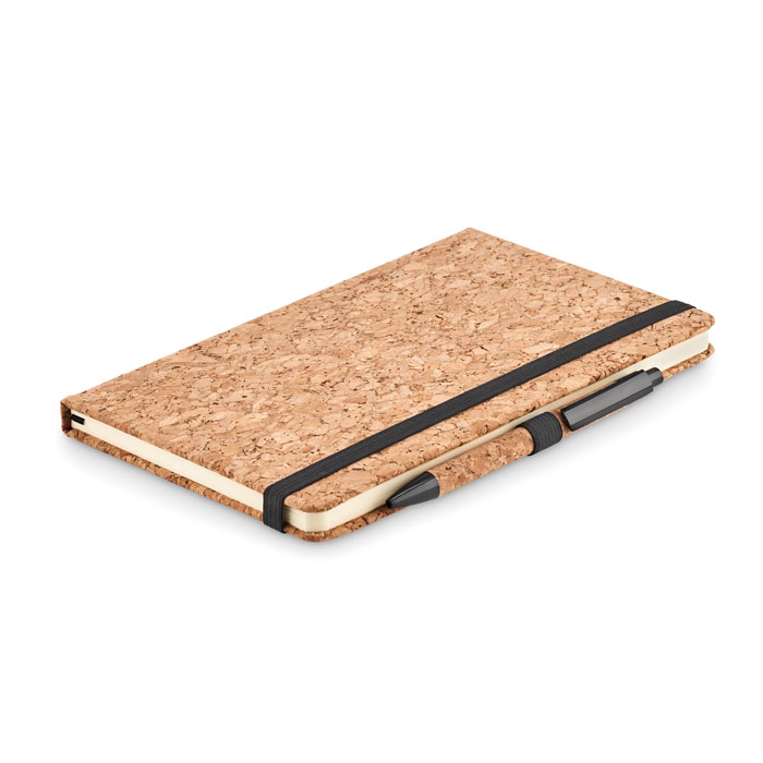 SUBER SET - A5 kurk notitieboek balpen set