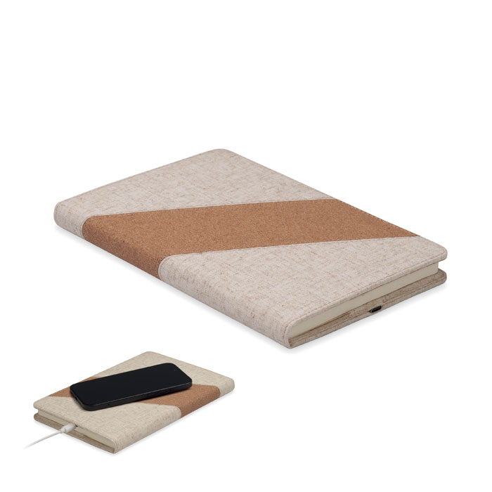 CORTONA - A5 notitieboek met lader 15W