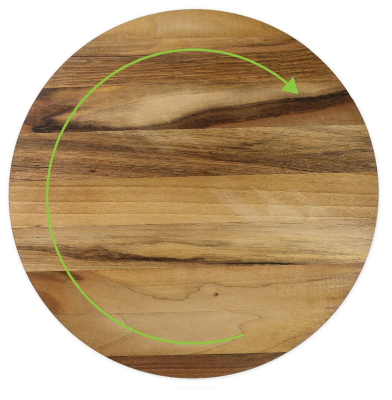 Walnoot Ronddraaiplank 30 cm