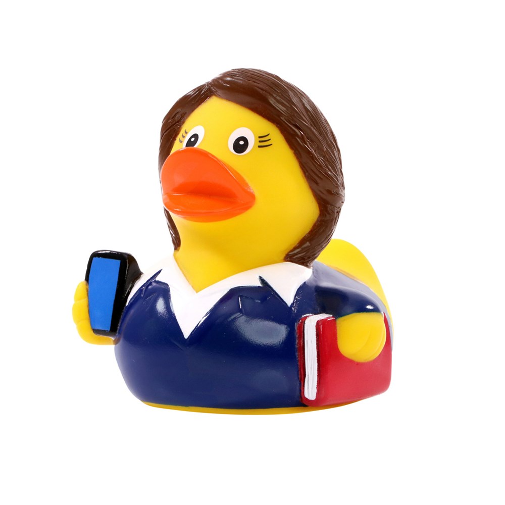 Piepende eend zakenvrouw - veelkleurig