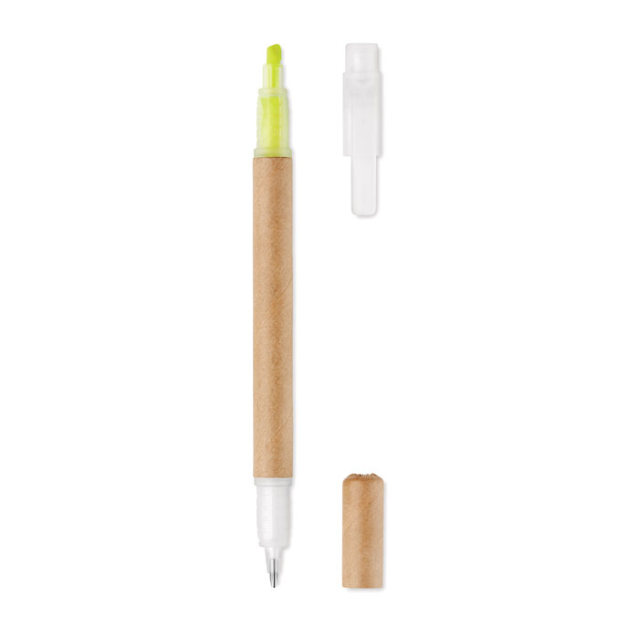 DUO PAPER - 2-in-1 kartonnen balpen