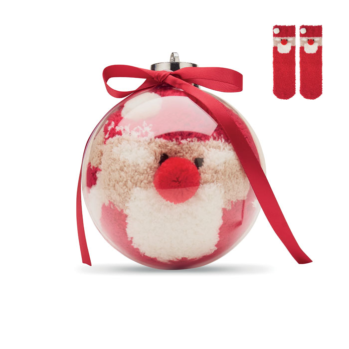 SNUG M - Kerstman sokken balornament