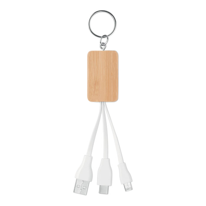 CLAUER - 3-in-1 bamboe oplaadkabels