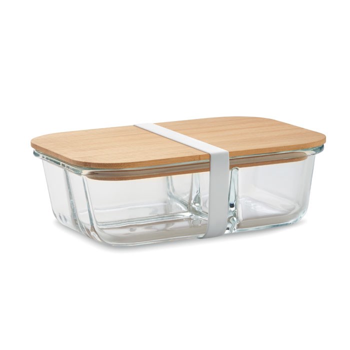 TUNDRA 3 - Glazen lunchbox bamboe deksel